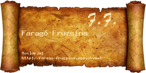 Faragó Fruzsina névjegykártya