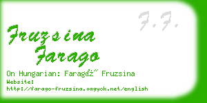 fruzsina farago business card